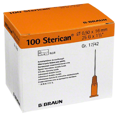 Sterican Orange 16x5 mm needles 100 units